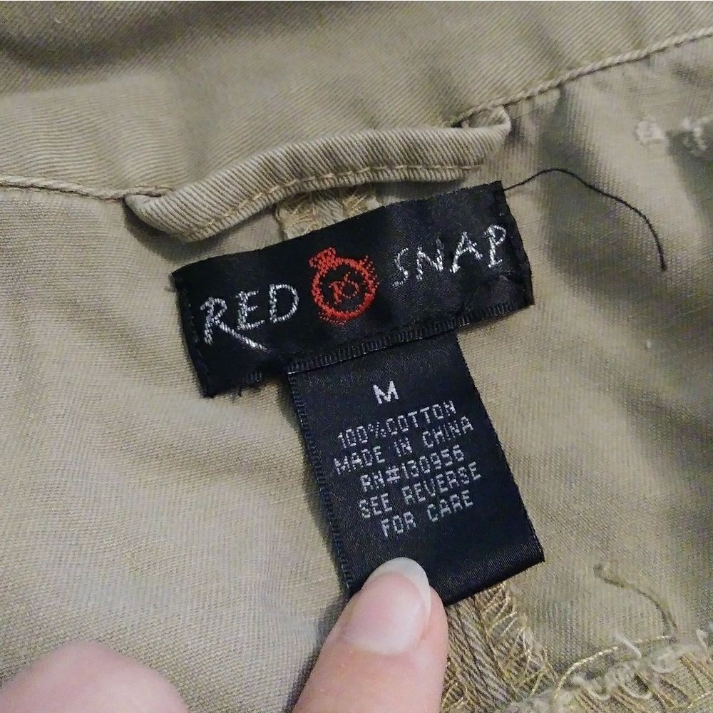 Red Snap Tan Zip Up Field Utility Jacket - Picture 4 of 5